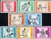 Rwanda 1980 Olympics/ Sports/ Olympic Games/ Cycling/ Basketball/ Fencing/ Archery 8v set (n22230c)