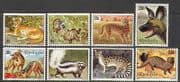Rwanda 1981 Dog / Cats / Jackal / Wildlife 8v set (n22243)