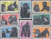 Rwanda 1983 Mountain Gorillas/ Apes/ Wildlife/ Nature/ Animals/ Conservation 8v set (n22241)