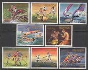 Rwanda 1984 Olympics / Horse / Football / Sport 8v set n22315