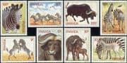 Rwanda 1984 Zebra/ African Buffalo/ Nature/ Wildlife/ Animals/ Conservation 8v set (n22222q)