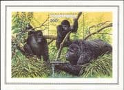 Rwanda 1985 Mountain Gorillas/ Apes/ Wildlife/ Nature/ Animals/ Conservation 1v m/s (n22222z)