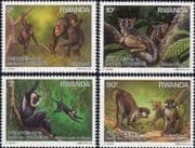 Rwanda 1988 Chimpanzee/ Bushbaby/ Apes/ Monkeys/ Primates/ Animals/ Nature/ Wildlife 4v set (n22242)
