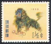 Ryukyus 1959 New Year/ Lion Dance/ Greetings/ Dancing/ Animals/ Animation 1v (n25915)
