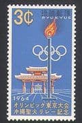 Ryukyus 1964 Olympic Game / Olympics / Flame / Torch / Sports / Gate 1v (n34154)