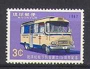 Ryukyus 1967  Anti-TB/ Medical/ Ambulance/ Health/ Welfare/ Transport  1v  (n23675)