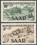Saar 1949 Youth Hostel Fund/ Buildings/ Architecture/ Trees/ Tourism 2v set (n42054)