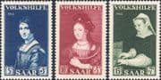 Saar 1956 Rembrandt/ da Vinci/ Artists/ Paintings/ Art/ Relief Fund 3v set (n46743)
