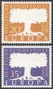 Saar 1957 Europa/ Embossed Trees/ Nature/ Animation 2v set (n42066)