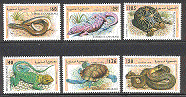 Sahara 1998 Reptiles / Nature 6v set ref:b8275