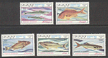 Sahara OCC 1991 Fish / Marine 5v set ref:b9434
