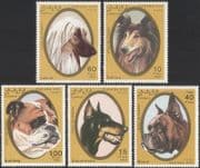 Sahara OCC 1992 Collie/ Doberman/ Bulldog/ Dogs/ Pets/ Working Animals/ Nature 5v set (s2630)