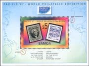 Samoa 1997 "Pacific '97" Exhibition/ Stamp-on-Stamp/ S-on-S/ Maps 1v m/s (n18029)