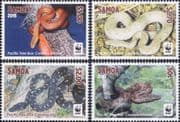 Samoa 2015 WWF/ Tree Boa/ Snakes/ Reptiles/ Animals/ Nature/ Wildlife 4v set (b6548r)