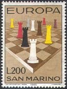 San Marino 1965 Europa/ Chess/ Board Games/ Sports/ Pieces/ Rooks 1v (n41957)