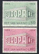 San Marino 1969 Europa / CEPT / Colonnade Design / Animation 2v set (n37026)