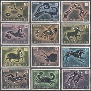 San Marino 1970 Zodiac Signs/ Stars/ Constellations/ Astrology/ Fortune/ Animals 12v set (n42821)