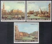 San Marino 1971 Save Venice/ Buildings/ Architecture/ UNESCO/ Canaletto/ Art/ Paintings 3v set (n38552)