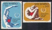San Marino 1972 Heart / Health / Welfare / Medical / Animation 2v set (n38556)