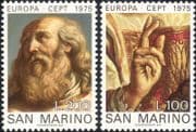 San Marino 1975 Europa/ Guercino/ St Marinus/ Artists/ Art/ Paintings/ Religion 2v set (ex1042)