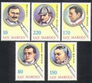 San Marino 1979 Detectives/ Books/ Literature/ Writers/ Authors/ Animation 5v set (n36636)