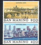 San Marino 1980 StampEx/ Buildings/ Architecture/ Bridge/ Cathedral 2v set pr (n37019)