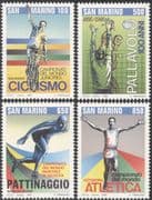 San Marino 1982 Sports/ Games/ Cycling/ Bikes/ Bicycle/ Volleyball/ Skating/ Running 4v (n43501)