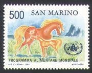 San Marino 1983 FAO/ FFH/ Freedom from Hunger/ Horses/ Animals/ Animation 1v (n34639)