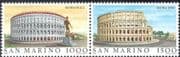 San Marino 1985 "Italia "85" StampEx/ Building/ Architecture/ Heritage/ Rome/ Colosseum/ History 2v pr (n43580)