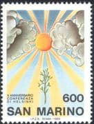 San Marino 1985 Sun/ Sapling/ Tree/ Security Conference Anniversary 1v (n44099)