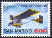 San Marino 1987 Planes/ Microlight/ Aircraft/ Aviation/ Transport/ Flying Club 1v (n43355)