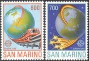 San Marino 1988 Europa/ Transport/ Communications/ Trains/ Railway/ Rail/ Telecommunications/ Telecomms 2v set (n32557)