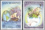 San Marino 1992 Europa/ Columbus/ Sailing Ships/ Transport/ People/ Explorers 2v set (n32011)