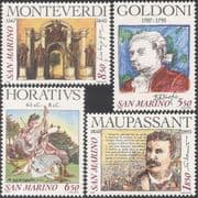 San Marino 1993 Composers/ Writers/ Drama/ Theatre/ Music/ Poetry 4v set (n43651)