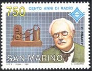 San Marino 1993 Edouard Branly/ Radio/ People/ Communications/ Telecomms/ Science/ Scientists/ Physics 1v (n43352)