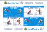 San Marino 1994 Sports/ Winter Olympic Games/ Skiing/ Skating/ Olympics 8v m/s (n43397)