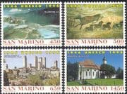 San Marino 1996 UNESCO/ Buildings/ Architecture/ Rock Art/ Painting/ Waterfalls/ Nature 4v set (n43376)