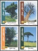 San Marino 1997 Oak/ Walnut/ Pine/ Pear/ Trees/ Plants/ Nature 4v set (n43649)