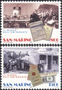San Marino 1998 Emigrants/ Ship/ Lorry/ Money/ Passport/ Transport/ People 2v set (n44932)