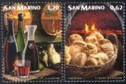 San Marino 2005 Europa/ Gastronomy/ Food/ Bread/ Wine/ Cooking/ Baking 2v set (n40973)