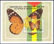 Sao Tome 1979 Butterflies/ Insects/ Nature/ Butterfly/ Conservation 1v m/s (s4340)