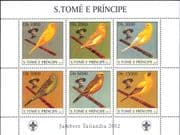 Sao Tome 2003 Canary/ Birds/ Baden Powell/ Scouts/ Scouting/ Nature 6v m/s (n41407e)