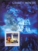 Sao Tome 2003 FIRE FIGHTER/ Volcano/ Fireman/ Firemen/ Rescue/ Rock/ Minerals 1v m/s (n10467)