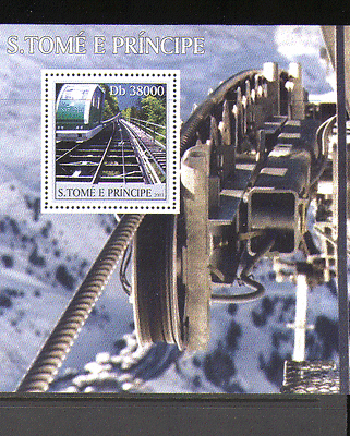Sao Tome 2003 Funicular / Trains / Rail / Railways / Transport 1v m / s ref:n14410