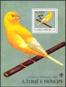 Sao Tome 2003 Lord Baden Powell/ Scouts/ Scouting/ Jamboree/ Canary/ Birds/ Nature m/s n41407a