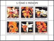 Sao Tome 2003 Orchids / Flowers / Fungi / Mushrooms / Scout Jamboree 6v m/s (n41027)