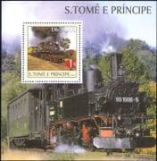 Sao Tome 2003 Steam Engines/ Locomotives/ Trains/ Rail/ Railways/ Transport 1v m/s (n13830j)