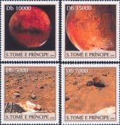 Sao Tome 2004 Conquest of Mars/ Space/ Planets/ Rover/ Science 4v set (n12844)