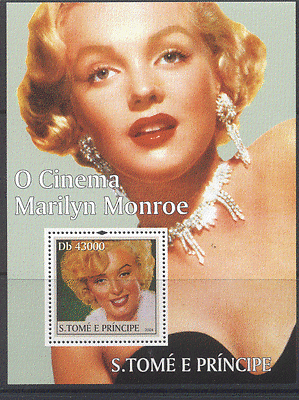 Sao Tome 2004 Marilyn Monroe / Film / Cinema m / s n12326