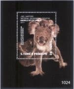 Sao Tome 2017 Koala Bear/ Animals/ Nature/ Wildlife/ Bears 1v m/s (b4448e)